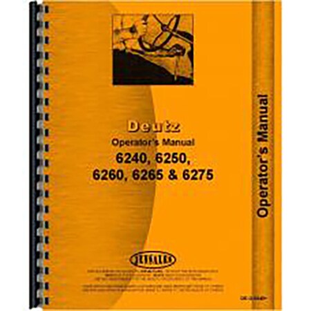 Operators Manual For Deutz Fits Allis 6250 Tractor